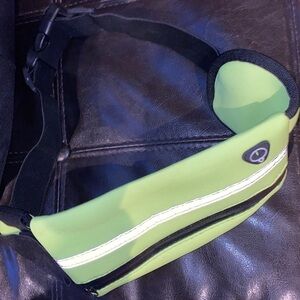 Fashion Neon green black belt waist bag